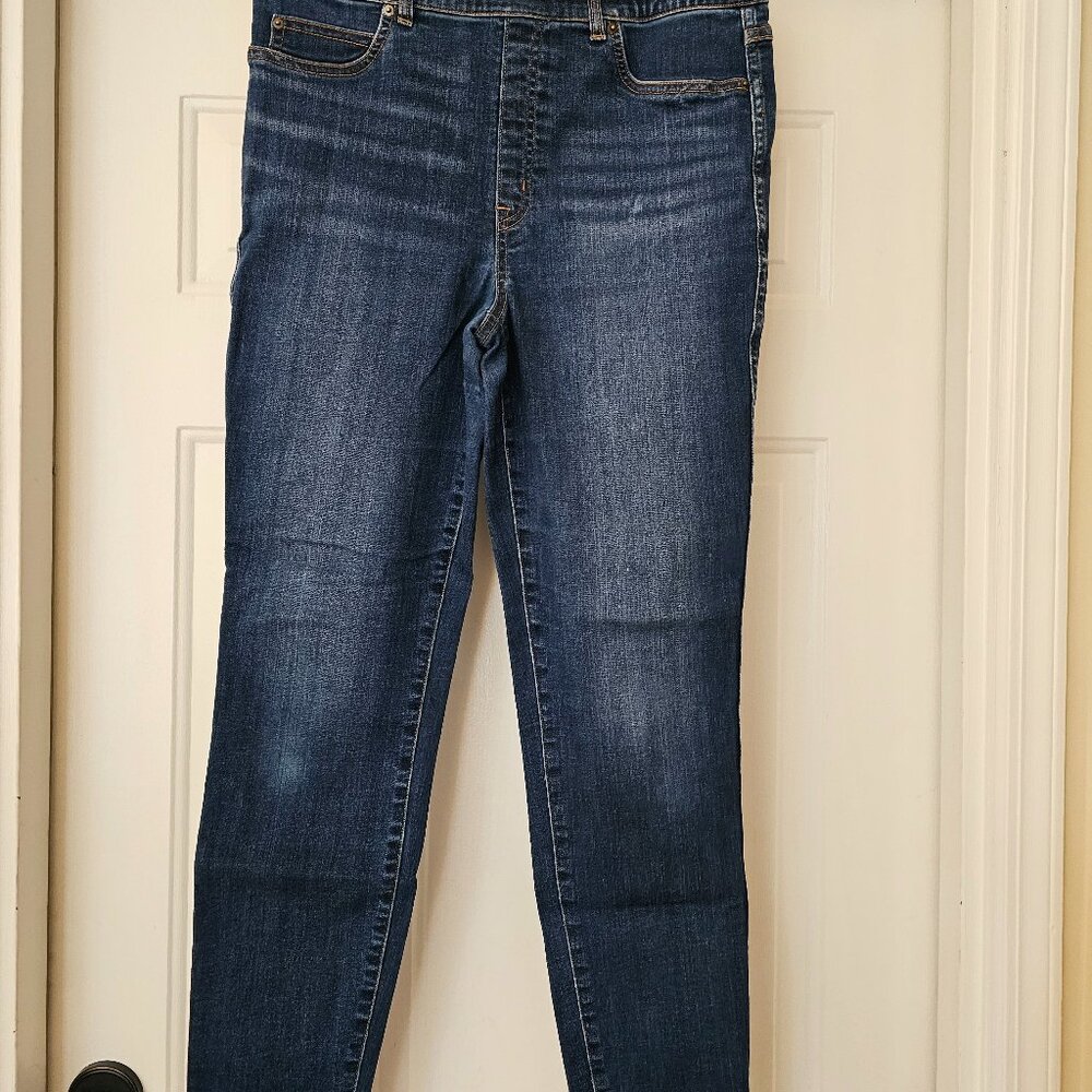 Spanx Large Tall Slim Jeans Distressed